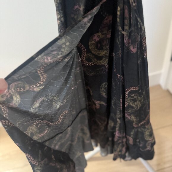 AllSaints Delana Tempest Wrap Maxi Dress Size 8 - Picture 9 of 15